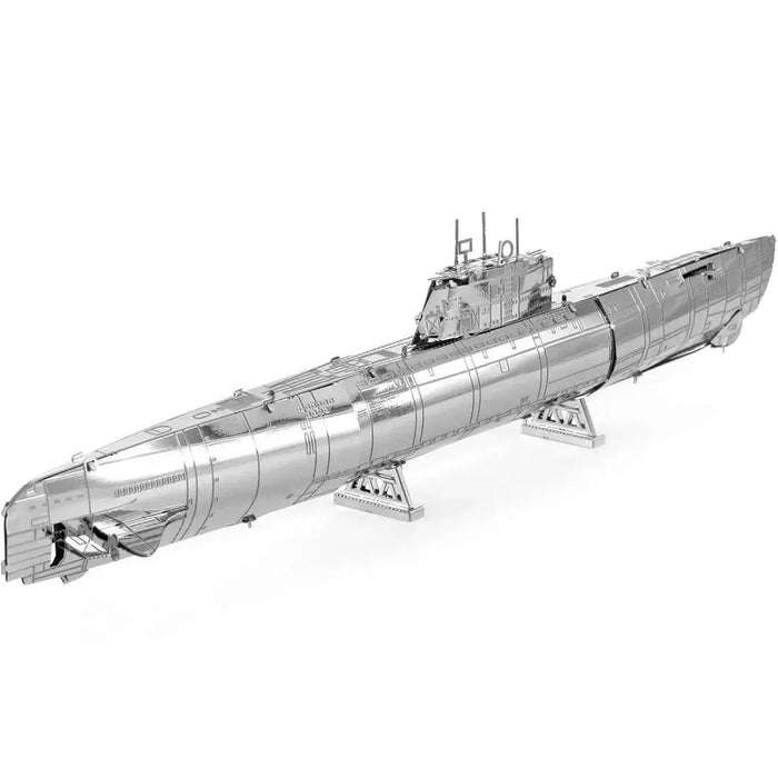 World War II - German U-Boat Type XXI Ship Figure Model Kit (1:74 Scale, Steel, Challenging Difficulty) - Fascinations - Metal Earth Series