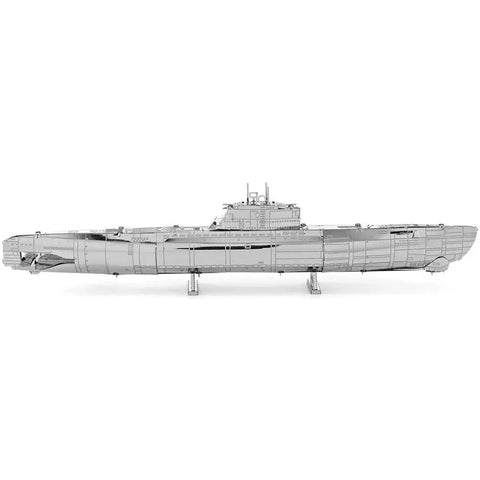World War II - German U-Boat Type XXI Ship Figure Model Kit (1:74 Scale, Steel, Challenging Difficulty) - Fascinations - Metal Earth Series