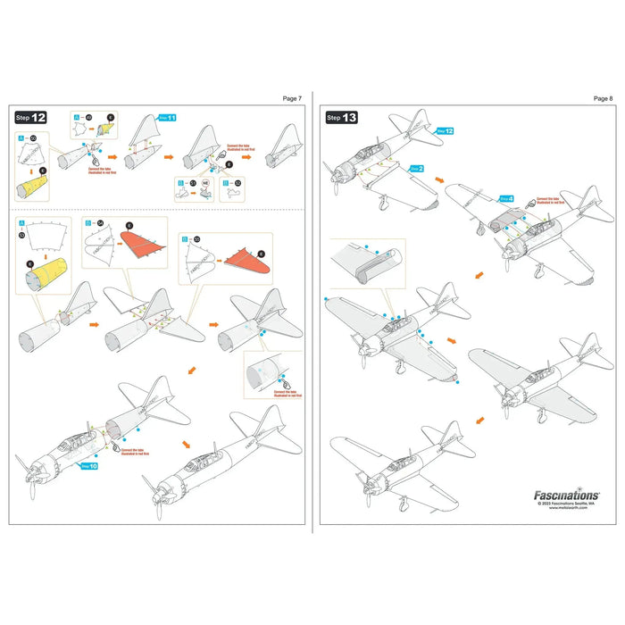 World War II [Imperial Japanese Navy] - Mitsubishi Zero (Colored) Plane 3D Figure Model Kit (1:76 Scale, Steel, Moderate Difficulty) - Fascinations - Metal Earth Series - (2023)
