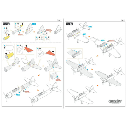 World War II [Imperial Japanese Navy] - Mitsubishi Zero (Colored) Plane 3D Figure Model Kit (1:76 Scale, Steel, Moderate Difficulty) - Fascinations - Metal Earth Series - (2023) - Image 10
