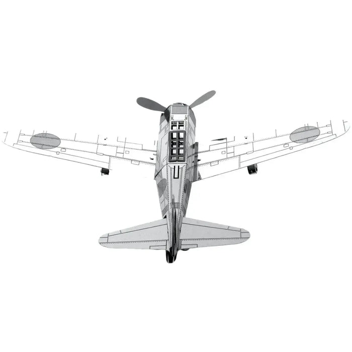 World War II [Imperial Japanese Navy] - Mitsubishi Zero Plane Figure Model Kit (Steel, Moderate Difficulty) - Fascinations - Metal Earth Series