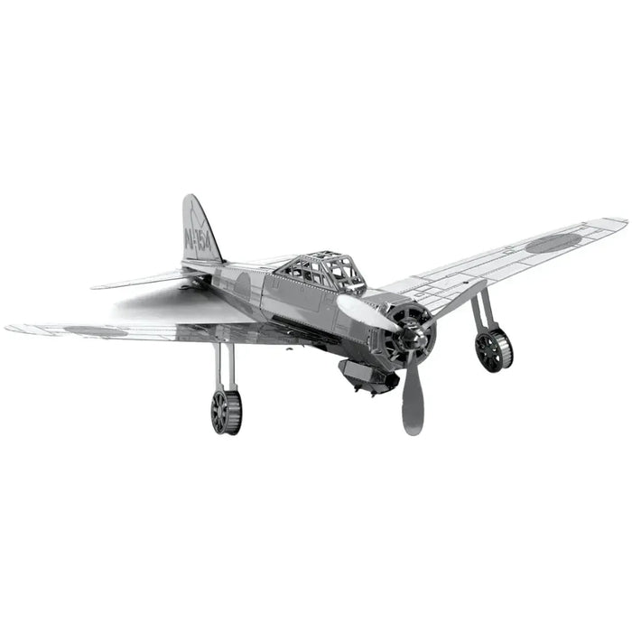 World War II [Imperial Japanese Navy] - Mitsubishi Zero Plane Figure Model Kit (Steel, Moderate Difficulty) - Fascinations - Metal Earth Series