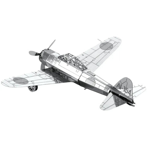 World War II [Imperial Japanese Navy] - Mitsubishi Zero Plane Figure Model Kit (Steel, Moderate Difficulty) - Fascinations - Metal Earth Series