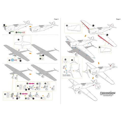 World War II - Messerschmitt Bf-109 German Plane Figure Model Kit (Steel, Moderate Difficulty) - Fascinations - Metal Earth Series