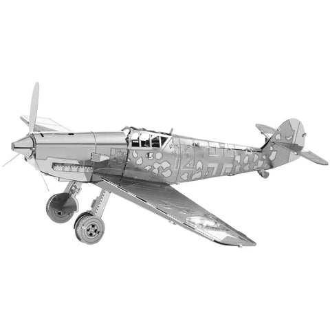 World War II - Messerschmitt Bf-109 German Plane Figure Model Kit (Steel, Moderate Difficulty) - Fascinations - Metal Earth Series