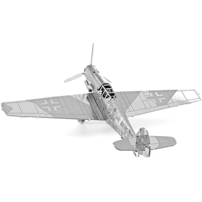 World War II - Messerschmitt Bf-109 German Plane Figure Model Kit (Steel, Moderate Difficulty) - Fascinations - Metal Earth Series