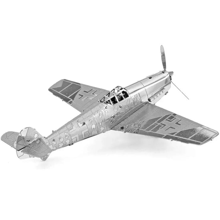 World War II - Messerschmitt Bf-109 German Plane Figure Model Kit (Steel, Moderate Difficulty) - Fascinations - Metal Earth Series
