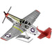 World War II - P-51D Mustang "Tuskegee Airmen" Plane Figure Model Kit (1:60 Scale, Steel, Challenging Difficulty) - Fascinations - Metal Earth Premium Series