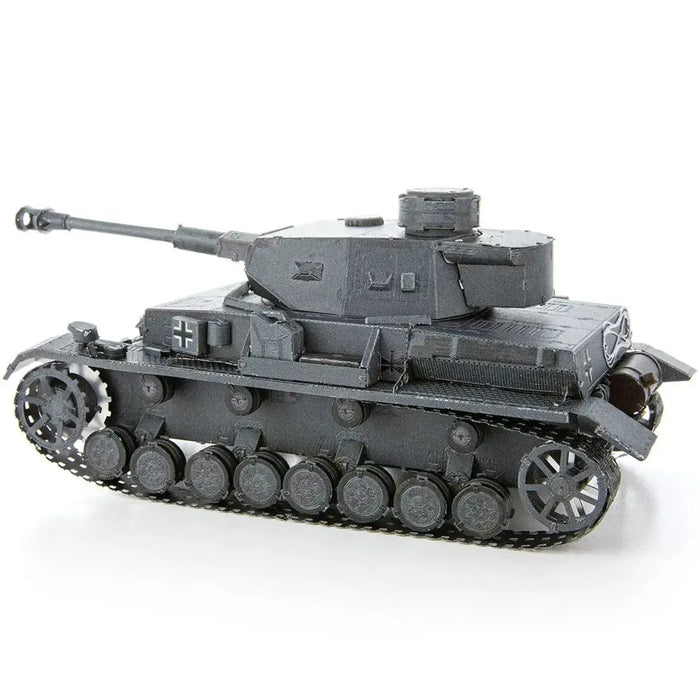 World War II - Panzer IV German Tank Figure Model Kit (1:50 Scale, Steel, Challenging Difficulty) - Fascinations - Metal Earth Premium Series