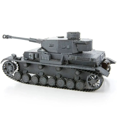 World War II - Panzer IV German Tank Figure Model Kit (1:50 Scale, Steel, Challenging Difficulty) - Fascinations - Metal Earth Premium Series