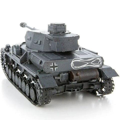 World War II - Panzer IV German Tank Figure Model Kit (1:50 Scale, Steel, Challenging Difficulty) - Fascinations - Metal Earth Premium Series