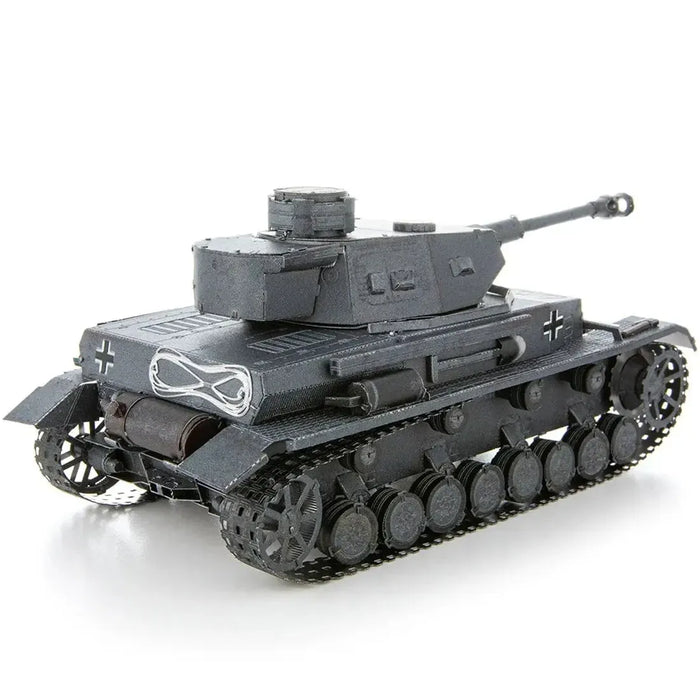 World War II - Panzer IV German Tank Figure Model Kit (1:50 Scale, Steel, Challenging Difficulty) - Fascinations - Metal Earth Premium Series