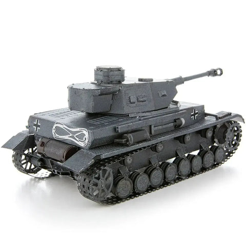 World War II - Panzer IV German Tank Figure Model Kit (1:50 Scale, Steel, Challenging Difficulty) - Fascinations - Metal Earth Premium Series