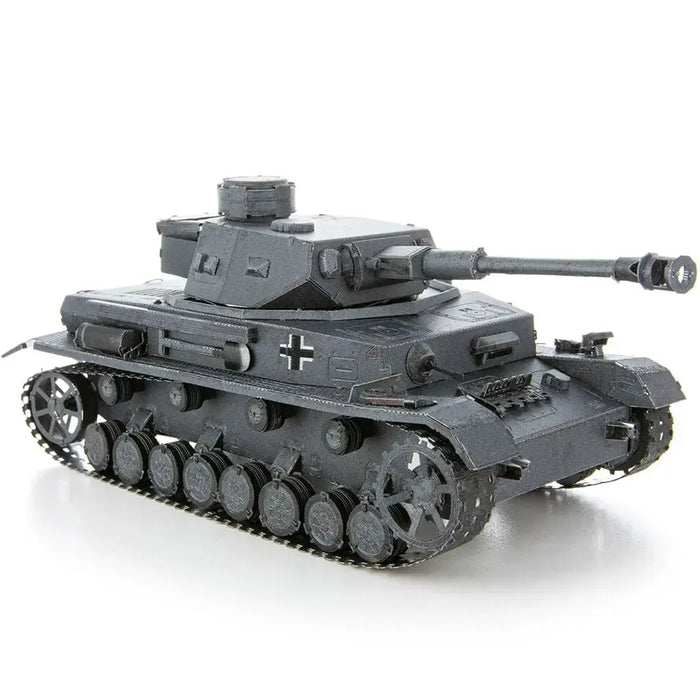 World War II - Panzer IV German Tank Figure Model Kit (1:50 Scale, Steel, Challenging Difficulty) - Fascinations - Metal Earth Premium Series