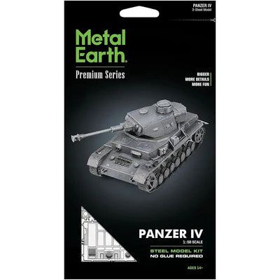 World War II - Panzer IV German Tank Figure Model Kit (1:50 Scale, Steel, Challenging Difficulty) - Fascinations - Metal Earth Premium Series