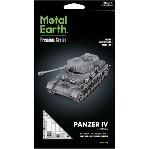 World War II - Panzer IV German Tank Figure Model Kit (1:50 Scale, Steel, Challenging Difficulty) - Fascinations - Metal Earth Premium Series