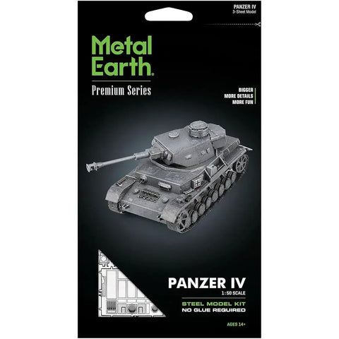 World War II - Panzer IV German Tank Figure Model Kit (1:50 Scale, Steel, Challenging Difficulty) - Fascinations - Metal Earth Premium Series