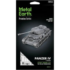 World War II - Panzer IV German Tank Figure Model Kit (1:50 Scale, Steel, Challenging Difficulty) - Fascinations - Metal Earth Premium Series