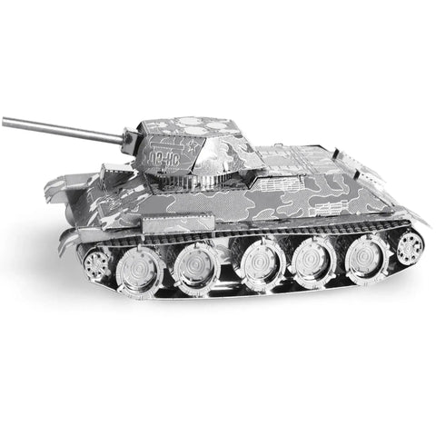 World War II [Soviet Union] - T-34 Tank Figure Model Kit (Steel, Moderate Difficulty) - Fascinations - Metal Earth Series - (2022) - Image 2