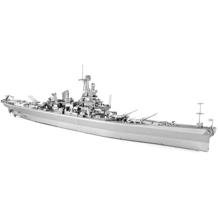 World War II [The United States Navy] - Unpainted USS Missouri BB-63 Battleship Figure Model Kit (Steel, Expert Difficulty) - Fascinations - Metal Earth Premium Series