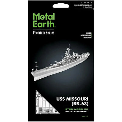 World War II [The United States Navy] - Unpainted USS Missouri BB-63 Battleship Figure Model Kit (Steel, Expert Difficulty) - Fascinations - Metal Earth Premium Series