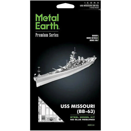 World War II [The United States Navy] - Unpainted USS Missouri BB-63 Battleship Figure Model Kit (Steel, Expert Difficulty) - Fascinations - Metal Earth Premium Series