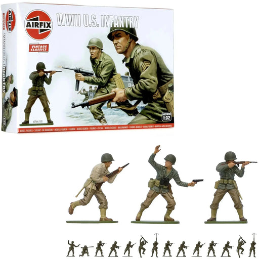 World War II - U.S. Infantry Model Figure Kit (1:32 Scale) - Airfix - Vintage Classics Series - (2021)