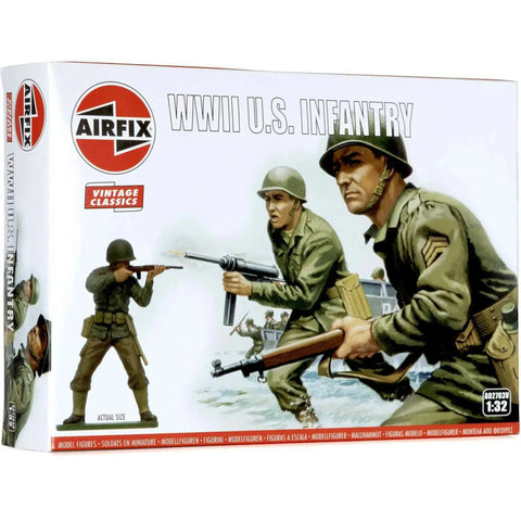 World War II - U.S. Infantry Model Figure Kit (1:32 Scale) - Airfix - Vintage Classics Series - (2021) - Image 1