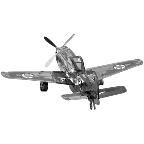 World War II [United States Air Force] - P-51 Mustang Fighter Aircraft Figure Model Kit (Steel, Easy Difficulty) - Fascinations - Metal Earth Series - (2024) - Image 5