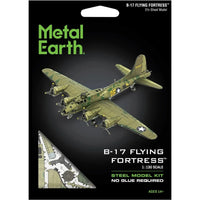 World War II [United States Army Air Forces] - B-17 Flying Fortress (Colored) Plane 3D Figure Model Kit (1:130 Scale, Steel, Moderate Difficulty) - Fascinations - Metal Earth Series - (2024)