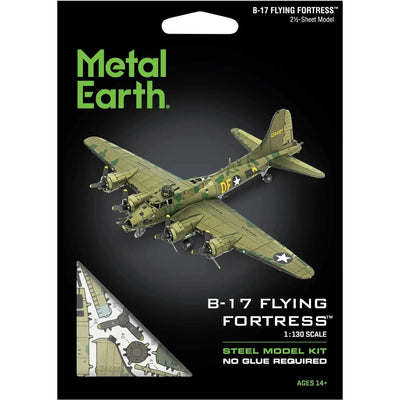World War II [United States Army Air Forces] - B-17 Flying Fortress (Colored) Plane 3D Figure Model Kit (1:130 Scale, Steel, Moderate Difficulty) - Fascinations - Metal Earth Series - (2024)