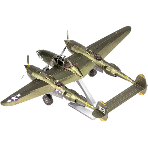 World War II [United States Army Air Forces] - Lockheed Martin P-38 Lightning Fighter Aircraft 3D Figure Model Kit (1:79 Scale, Steel, Moderate Difficulty) - Fascinations - Metal Earth Premium Series - (2023) - Image 4