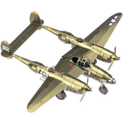 World War II [United States Army Air Forces] - Lockheed Martin P-38 Lightning Fighter Aircraft 3D Figure Model Kit (1:79 Scale, Steel, Moderate Difficulty) - Fascinations - Metal Earth Premium Series - (2023) - Image 6