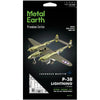 World War II [United States Army Air Forces] - Lockheed Martin P-38 Lightning Fighter Aircraft 3D Figure Model Kit (1:79 Scale, Steel, Moderate Difficulty) - Fascinations - Metal Earth Premium Series - (2023)
