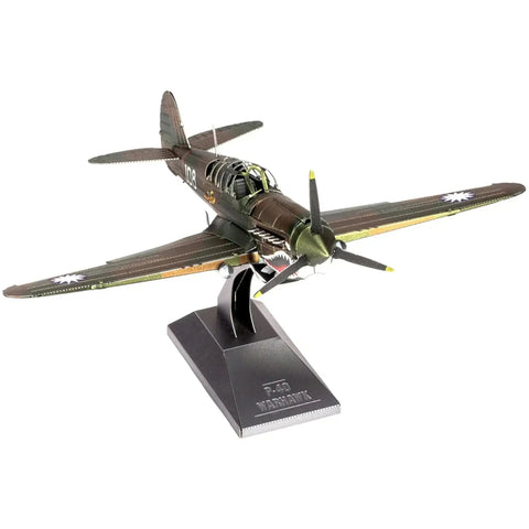World War II [United States Army Air Forces] - P-40 Warhawk Fighter Aircraft Figure Model Kit (1:88 Scale, Steel, Moderate Difficulty) - Fascinations - Metal Earth Series - (2023) - Image 7