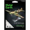 World War II [United States Army Air Forces] - P-40 Warhawk Fighter Aircraft Figure Model Kit (1:88 Scale, Steel, Moderate Difficulty) - Fascinations - Metal Earth Series - (2023)