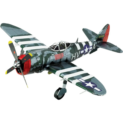 World War II [United States Army Air Forces] - Republic P-47 Thunderbolt Aircraft 3D Figure Model Kit (1:94 Scale, Steel, Moderate Difficulty) - Fascinations - Metal Earth Series - (2024) - Image 2