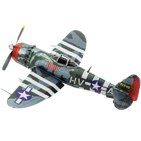 World War II [United States Army Air Forces] - Republic P-47 Thunderbolt Aircraft 3D Figure Model Kit (1:94 Scale, Steel, Moderate Difficulty) - Fascinations - Metal Earth Series - (2024) - Image 4