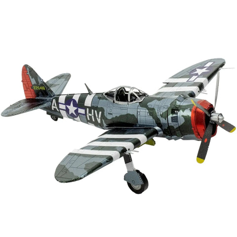 World War II [United States Army Air Forces] - Republic P-47 Thunderbolt Aircraft 3D Figure Model Kit (1:94 Scale, Steel, Moderate Difficulty) - Fascinations - Metal Earth Series - (2024) - Image 6
