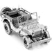 World War II - Unpainted Willys Overland Jeep Car Figure Model Kit (Steel, Challenging Difficulty) - Fascinations - Metal Earth Premium Series