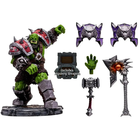 World of Warcraft - Orc Warrior & Orc Shaman with Mystery Weapon Action Figure (1:12 Scale) - McFarlane Toys