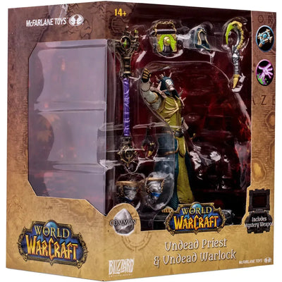 World of Warcraft - Undead Priest & Undead Warlock with Mystery Weapon Action Figure (1:12 Scale) - McFarlane Toys