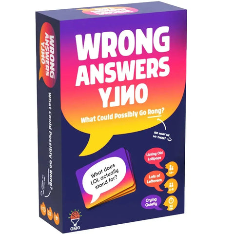 Wrong Answers Only - Party Humor Card Game for Family, and Adults (4-8 Players, Ages 14+) - Gray Matters Games