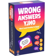 Wrong Answers Only - Party Humor Card Game for Family, and Adults (4-8 Players, Ages 14+) - Gray Matters Games