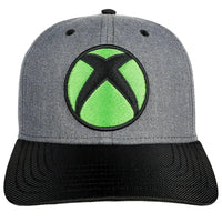 XBOX - Console Logo Snapback Hat (Gray, Curved Bill) - Bioworld- Image 1