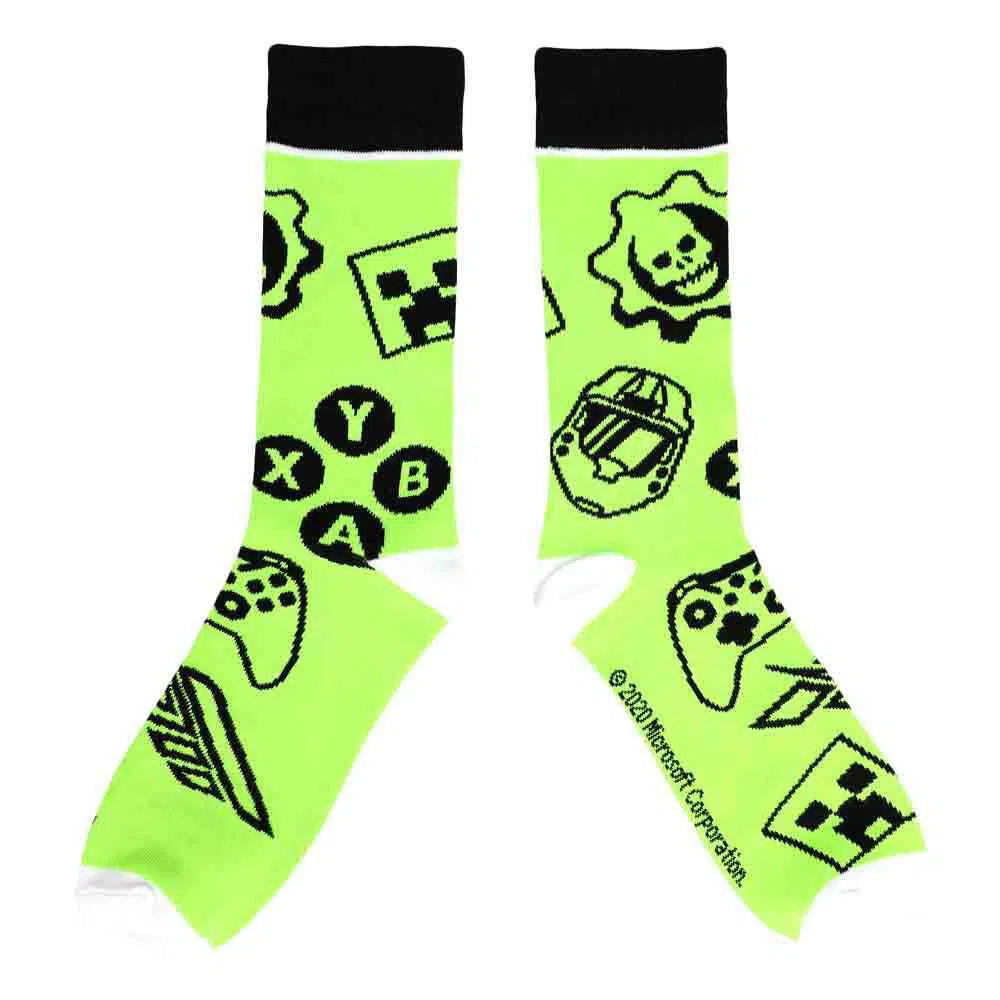 XBOX - Console Symbols & Logo Crew Socks (3 Pairs) - Bioworld