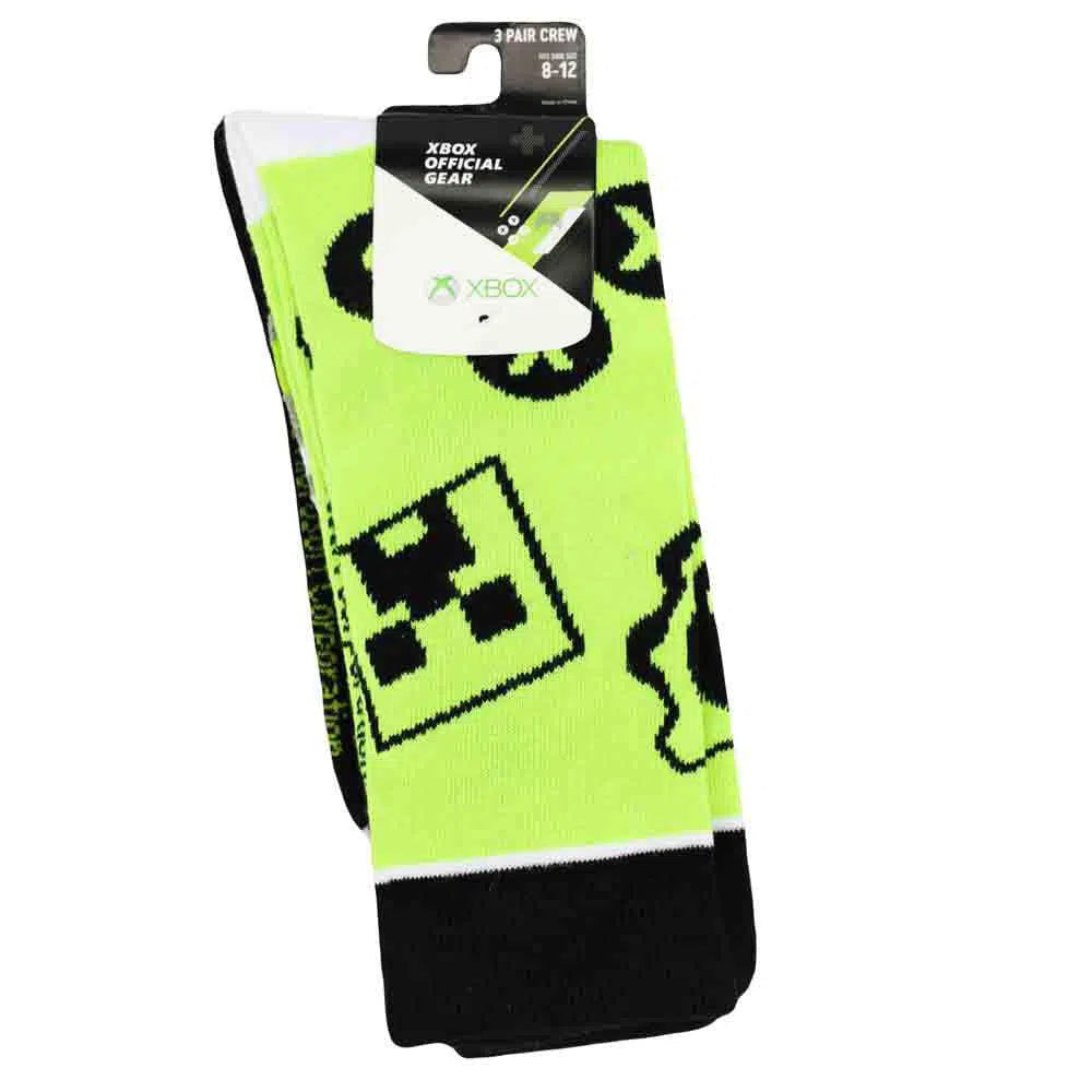 XBOX - Console Symbols & Logo Crew Socks (3 Pairs) - Bioworld