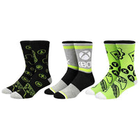 XBOX - Console Symbols & Logo Crew Socks (3 Pairs) - Bioworld- Image 1