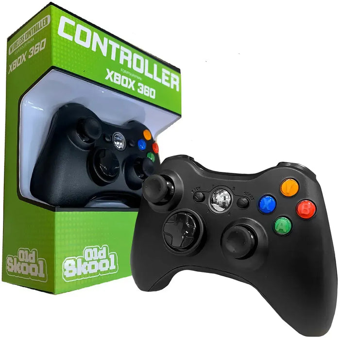 Xbox 360 - Black Wireless Controller - Old Skool