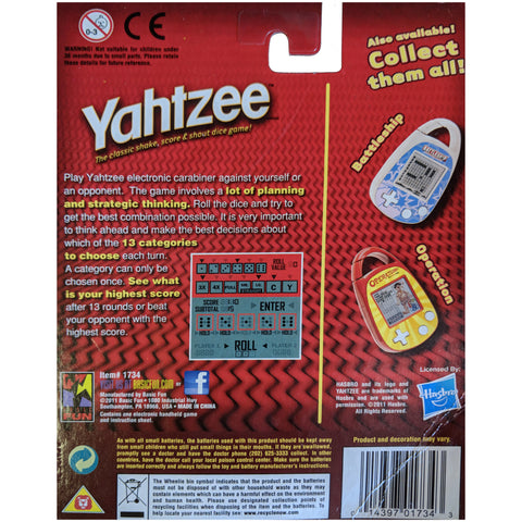Yahtzee - Electronic Carabiner Edition Handheld Electronic Dice Game (1+ Players, Ages 8+) - Basic Fun [Hasbro] - (2011) - Image 3